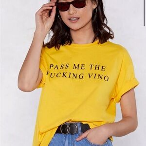 Pass Me The Fucking Vino Relaxed Tee
